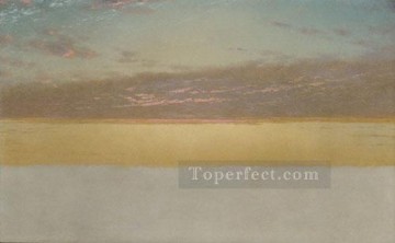  sun Oil Painting - Sunset Sky Luminism seascape John Frederick Kensett